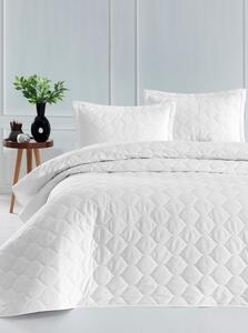 Bijeli prekrivač s 2 jastučnice od ranforce pamuka EnLora Home Fresh, 225 x 240 cm