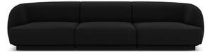 Crna baršunasta sofa 259 cm Miley - Micadoni Home