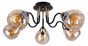 Stropna svjetiljka sa staklenim sjenilom u crnoj i zlatnoj boji Unica - Candellux Lighting