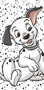 Crno-bijeli pamučan dječji ručnik 70x140 cm 101 Dalmatians "Lucky" – Jerry Fabrics