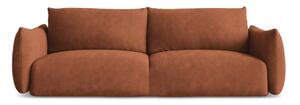 Sklopiva sofa od šenila boja terakote 230 cm Leila – Makamii