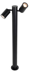 Samostojeća vanjska svjetiljka crna 80 cm IP44 podesiva - Duo