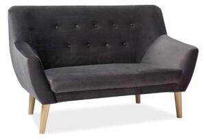 Tamno siva dvosjedna sofa NORDIC VELVET