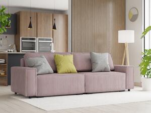 Svijetlo ružičasta trosjedna sofa na razvlačenje SMART