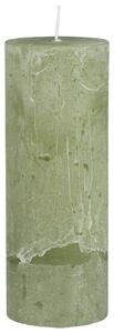IB Laursen Stupasta svijeća RUSTIC ZELENI ČAJ 18 cm zelena