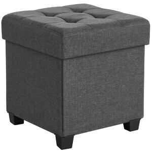 Sklopivi tabure s prostorom za odlaganje OSCAR 38x38 cm, sivi