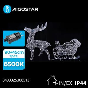 Aigostar-LED Vanjska dekoracija LED/3,6W/31/230V 6500K 90/45cm IP44 sob sa saonicama