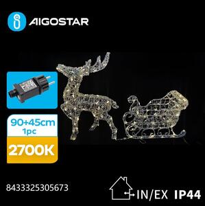 Aigostar-LED Vanjski dekoracija LED/3,6W/31/230V 2700K 90/45cm IP44 sob sa saonicama