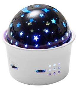 LED svjetiljka – projektor mini DJ - Dijamant,Bijela