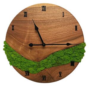 Prekrasan drveni sat s mahovinom 38cm
