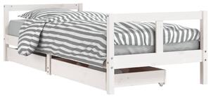 VidaXL Okvir za dječji krevet s ladicama bijeli 80x200 cm od borovine