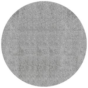 VidaXL Čupavi moderni tepih s visokim vlaknima sivi Ø 100 cm