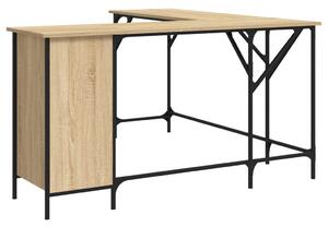 VidaXL Radni stol boja hrasta sonome 141x141x75 cm konstruirano drvo