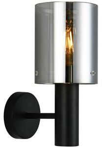 ITALUX WL-5581-1A-BK+SG - Zidna svjetiljka SARDO 1xE27/40W/230V crna