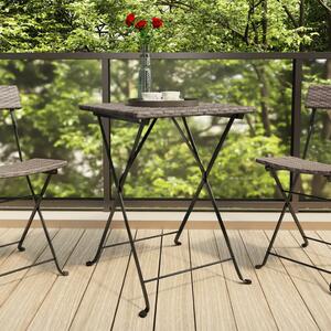 VidaXL Sklopivi bistro stol sivi 55 x 54 x 71 cm od poliratana