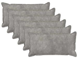 Presvlaka za jastuk 6 pcs HOUTEN Svjetlosiva 40 x 70 cm - Svjetlosiva 40 x 70 cm 6