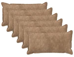 Presvlaka za jastuk 6 pcs HOUTEN Sivosmeđa 40 x 70 cm - Sivosmeđa 40 x 70 cm 6