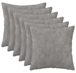 Presvlaka za jastuk 6 pcs HEERLEN Svjetlosiva 30 x 30 cm - Svjetlosiva 30 x 30 cm 6