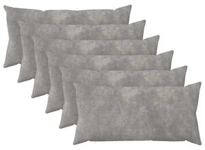 Presvlaka za jastuk 6 pcs HEERLEN Svjetlosiva 40 x 70 cm - Svjetlosiva 40 x 70 cm 6