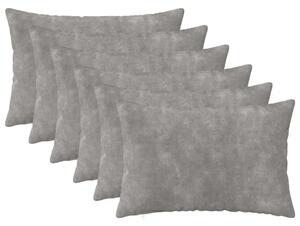 Presvlaka za jastuk 6 pcs HEERLEN Svjetlosiva 30 x 50 cm - Svjetlosiva 30 x 50 cm 6