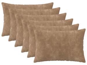 Presvlaka za jastuk 6 pcs HEERLEN Sivosmeđa 30 x 50 cm - Sivosmeđa 30 x 50 cm 6