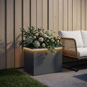 Vrtna posuda za sadnju s LED svjetlom Antracit 40 x 60 x 40 cm - Antracit 40 x 60 x 40 cm 1