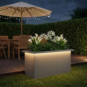 Vrtna posuda za sadnju s LED svjetlom Antracit 30 x 60 x 30 cm - Antracit 30 x 60 x 30 cm 1