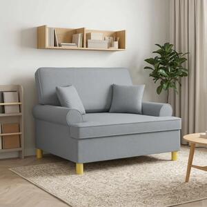 XXL fotelja s jastucima Svjetlosiva Tkanina - Svjetlosiva 85 cm