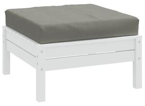 Jastuk za palete prošarani tamnosivi 60x60x9 5 cm od tkanine - Tamno siva naslon za noge
