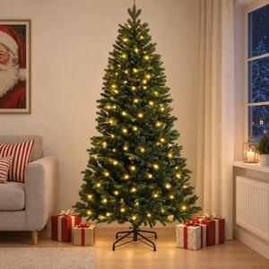 Umjetno božićno drvce s nogom 120 cm 150 LED lampica - 120 cm s LED svjetlima