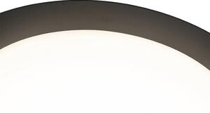 Moderna stropna svjetiljka crna okrugla sa LED IP44 - Lys