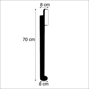 Moderna samostojeća vanjska svjetiljka tamno siva 70 cm uklj. LED - Harry