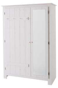 Bijeli ormar od masivnog bora s ogledalom 120x170 cm Bertram – Støraa