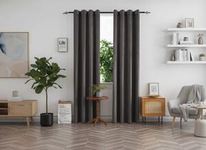 Zamračujuća zavjesa DUNES VELVET 140x250 cm, tamno siva Sistem za vješanje: Metalni prstenovi