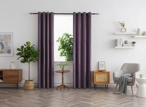 Zamračujuća zavjesa DUNES VELVET 140x250 cm, ljubičasta Sistem za vješanje: Metalni prstenovi