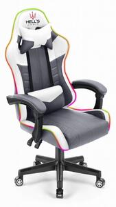 Gaming stolica HC-1004 LED RGB sivo-bijela