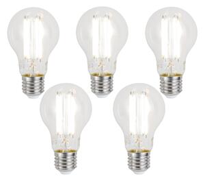 Set od 5 pametnih E27 prigušivih LED žarulja A60 prozirnih 7W 806 lm 2700-6500K Zigbee