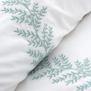 Bijela pamučna posteljina 200x200 cm Embroidery Leaf - Bianca