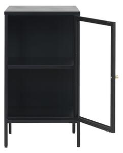 Crna vitrina Unique Furniture Carmel, visina 85 cm