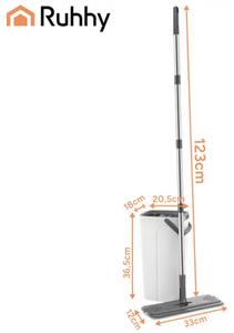 RUHHY flat mop s dvokomornom kantom 8.5L i 3 navlake