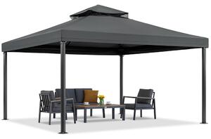 Antracit vrtni paviljon Valencia 4x4 m Garden Point