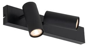 Moderni stropni reflektor, crni, 2 svjetla podesiv - Renna