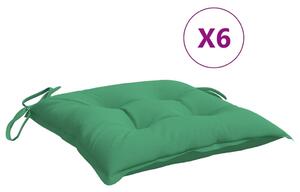 VidaXL Jastuci za stolice 6 kom zeleni 50 x 50 x 7 cm tkanina Oxford