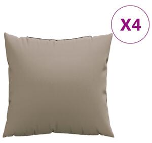 VidaXL Ukrasni jastuci 4 kom smeđesivi 40 x 40 cm od tkanine