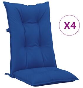 VidaXL Jastuci za vrtne stolice 4 kom plavi 120 x 50 x 7 cm od tkanine