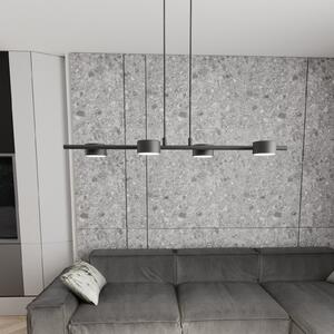 EMIBIG LIGHTING Stropni reflektor Sora, duljina 80 cm, metalni, 4 žarulje., prigušiva, Crno, Dnevni boravak/blagovaonica, Metal