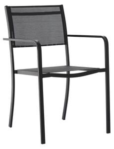 Elegantna metalna vrtna stolica - crna