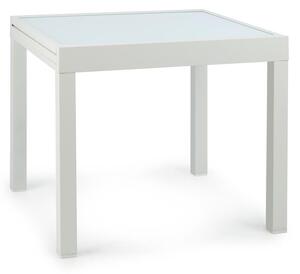 Blumfeldt Pamplona Extension, vrtni stol, 180 x 83 cm max, aluminij, staklo, bijeli