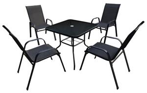 Elegantan set vrtnog namještaja u crnoj boji