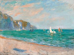 Reprodukcija Boats Below the Pourville Cliffs, Claude Monet